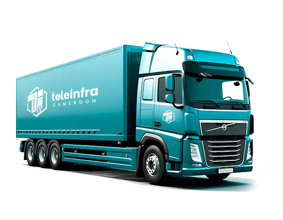 Image d'un camion signé au couleur de l'entreprise